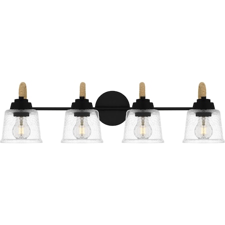 Quoizel Seabreeze Bath 4 Lights Matte Black SEB8631MBK